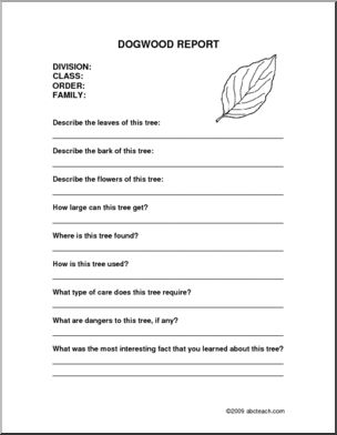Report Form: Tree – Dogwood