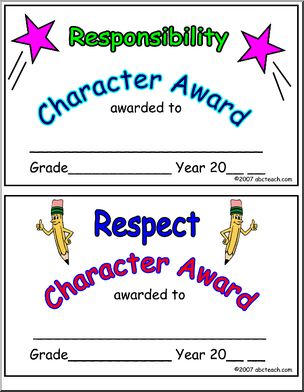 Certificate: Character Ed. – Responsibility, Respect