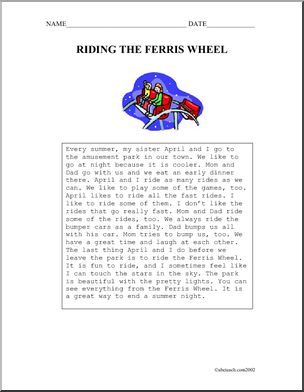 Fiction: Riding the Ferris Wheel (elem)