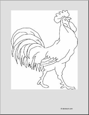 Coloring Page: Rooster
