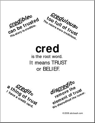 Root Word – CRED Poster