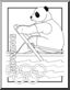 Clip Art: Cartoon Olympics: Panda Rowing (coloring page)