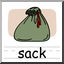 Clip Art: Basic Words: Sack Color (poster)