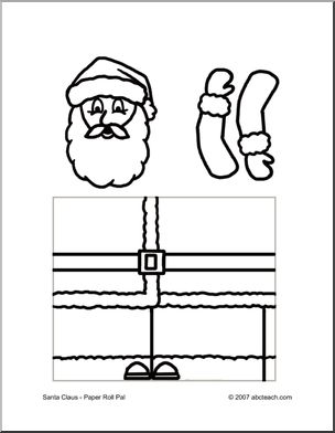 Craft: Paper Roll Pal – Santa Claus (preschool-elem)
