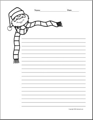 Writing Paper: Christmas – Santa (elem/upper)