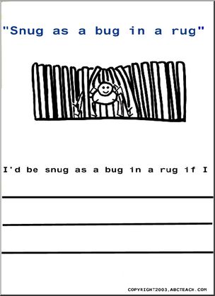 Sayings – Snug as a Bug in a Rug Color and Write