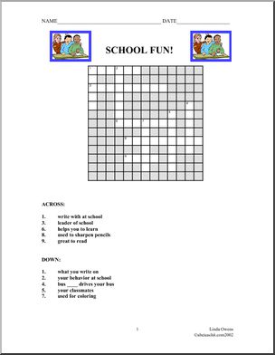 Crossword: School Fun