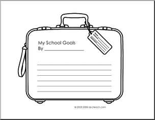 Suitcase of School Goals Shapebook