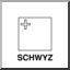 Clip Art: Flags: Schwyz (coloring page)