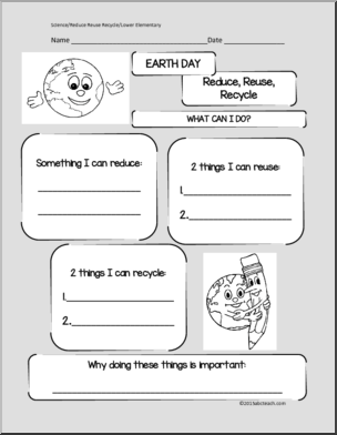 Earth Day: Reduce, Recycle, Reuse (K-2)