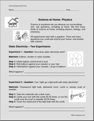 Experiment: Where We Find Science-At Home Set 2 (elem/upper elem)