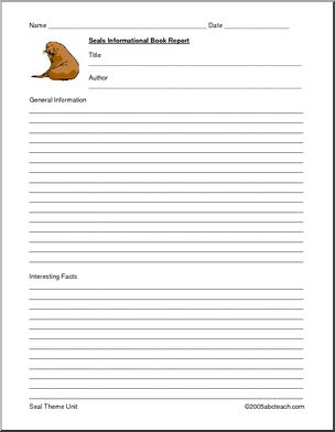 Book Report Form: Seals