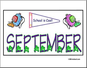 Calendar: September (header) – frogs