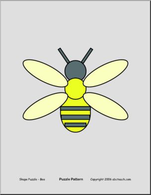 Bee (color) Shape Puzzle
