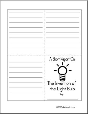 Short Report Form: Inventions – Light Bulb (b/w)