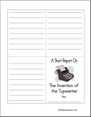 Short Report Form: Inventions – Typewriter (b/w)