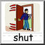 Clip Art: Basic Words: Shut Color (poster)