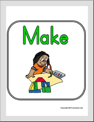 Classroom Sign: Make (color)