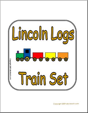 Sign: Lincoln Logs Train Set