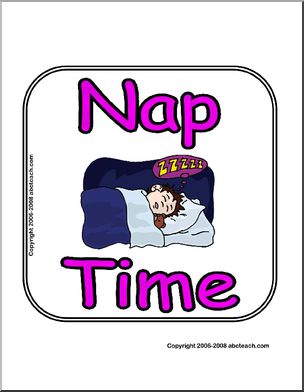 Daycare Printable Nap Time Sign