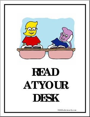 Behavior Poster: “Read at Your Desk”