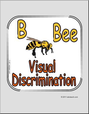 Center Sign: Visual Discrimination Words B  (color)