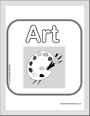 Center Sign: Art (b/w)