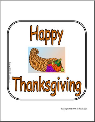 Sign: Happy Thanksgiving