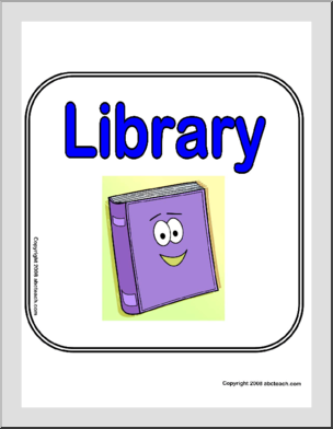 Library Center Sign – Abcteach