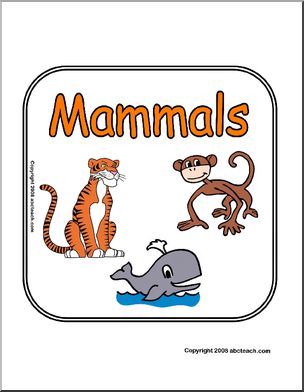 Sign: Animals – Mammals – Abcteach