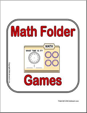 Center Sign: Math Folder Games