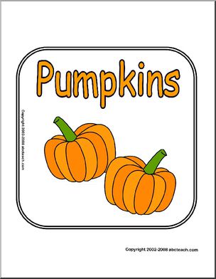 Theme Sign: Pumpkins