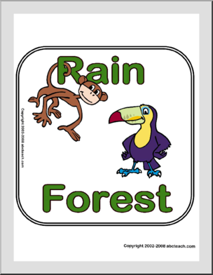 Sign: Rain Forest