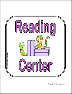 literacy center sign