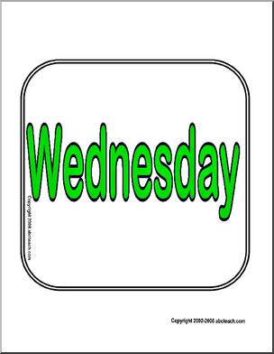 Sign: Wednesday