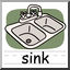 Clip Art: Basic Words: Sink Color (poster)