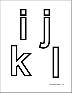 Alphabet Letter Patterns: Basic Alphabet a-z (b/w)