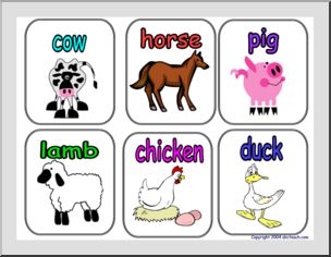 Word Wall: Animals (pictures) set 1