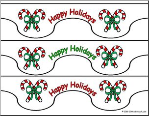 Bulletin Board Trim: Happy Holidays (small)