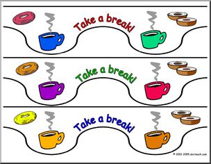 Bulletin Board Trim: Coffee – Take a Break (small)