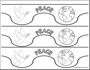 Bulletin Board Trim: Peace (small)