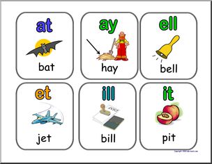Word Families set 2 (color) Small Signs
