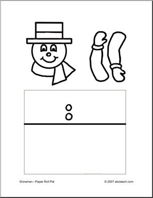 Craft: Paper Roll Pal – Snowman – Abcteach