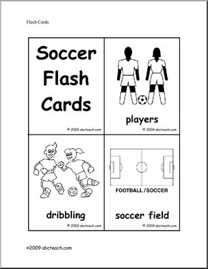 Flashcards: Sports – Soccer (b/w)