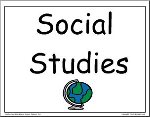 Large Sign: Social Studies – Abcteach