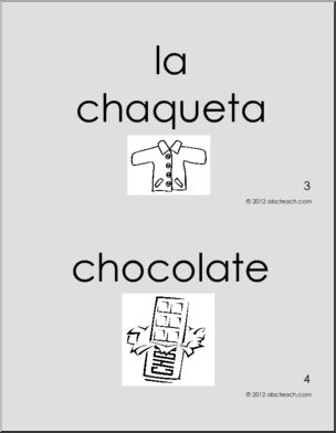Spanish: Booklet Ch Words