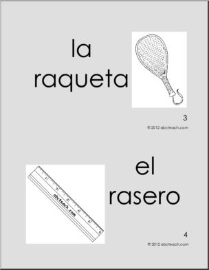 Spanish: Booklet R Words