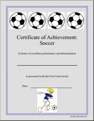 Sports Certificates: Soccer (color)