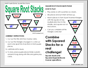 Math Puzzle: Square Root Stacks