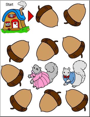 Game Board: Squirrel (20 spaces; color version)